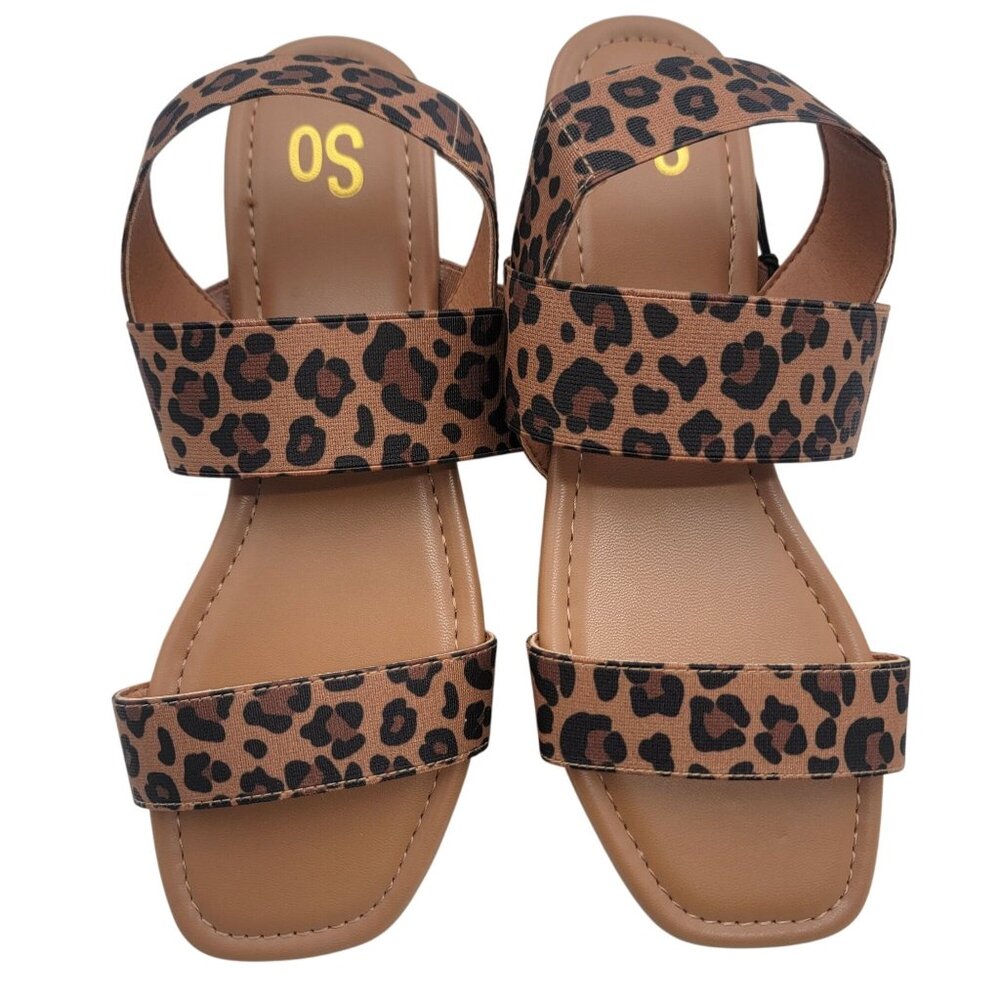 Kohl's SO Durangoleopard Womens Sandals Size 8 Medium Square Toe
